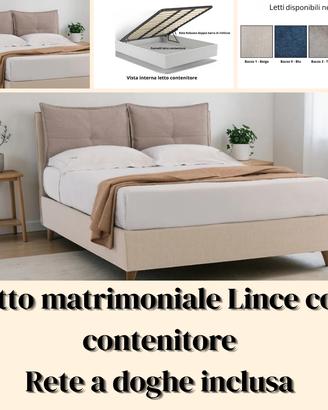 [NUOVO] LETTO MATRIMONIALE LINCE CON CONTENITORE