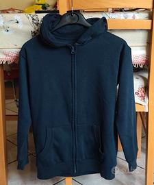 felpa felpata bambino tg 9/10 anni blu