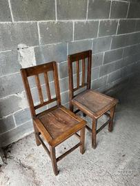 Sedie in legno rustico