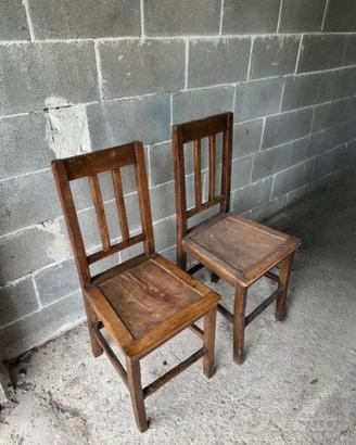 Sedie in legno rustico