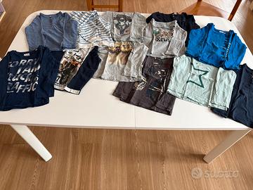 12 magliette manica lunga taglia 3-4  anni 104 cm