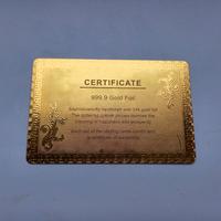 carte dorate certificate