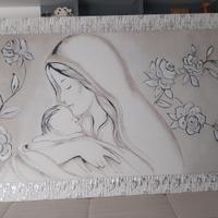 Quadro raffigurato la Madonna e Gesù bambino