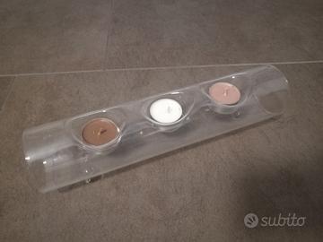 Porta candele in vetro