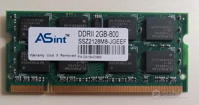 Ram SO-DIMM 2Gb DDR2 800 MHz (PC2-6400)
