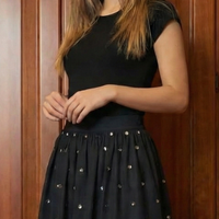 Gonna Nera Liu Jo Elegante Impreziosita da Paillet