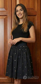 Gonna Nera Liu Jo Elegante Impreziosita da Paillet