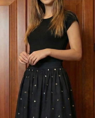 Gonna Nera Liu Jo Elegante Impreziosita da Paillet