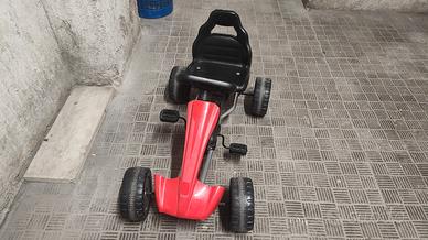 Go-kart a pedali per bambini rosso/nero
