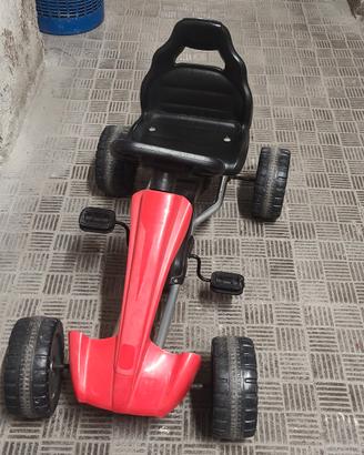 Go-kart a pedali per bambini rosso/nero