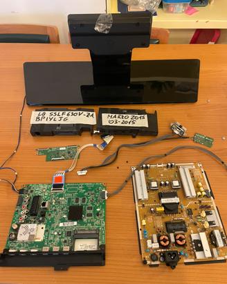 Tv LG 55LF630V schede elettroniche, casse, appoggi