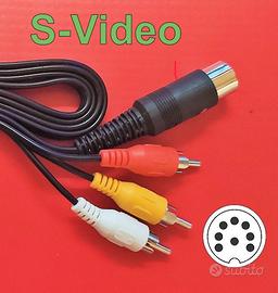 Cavo Commodore 64 128 16 Plus/4 8 pin DIN Y/C