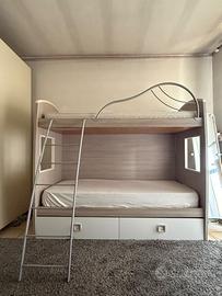 LETTO A CASTELLO CON 2 CASSETTI + 1 MATERASSO