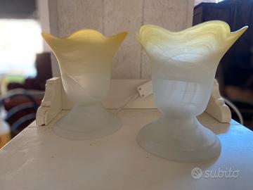 Coppia abat jour vetro