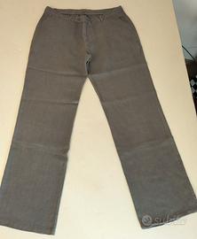 Pantalone Vintage Imperial 48 Grigio Lino Gamba La