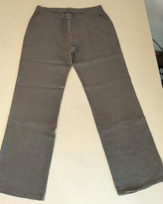 Pantalone Vintage Imperial 48 Grigio Lino Gamba La
