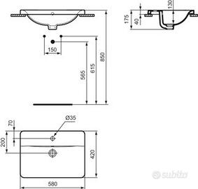 Lavabo e miscelatore ideal standard