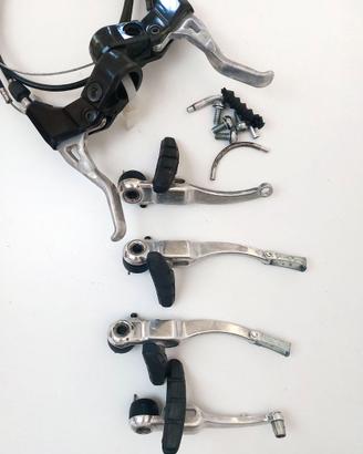 Freni mtb v-brake 2 coppie + coppia leve freno