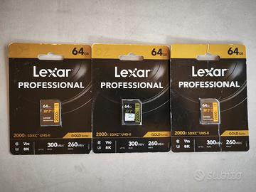 Schede Sd professionali  300 mb/s   2000x  Gold Se