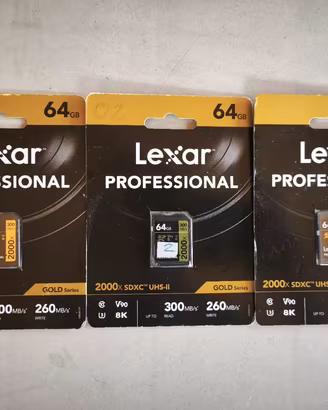 Schede Sd professionali  300 mb/s   2000x  Gold Se