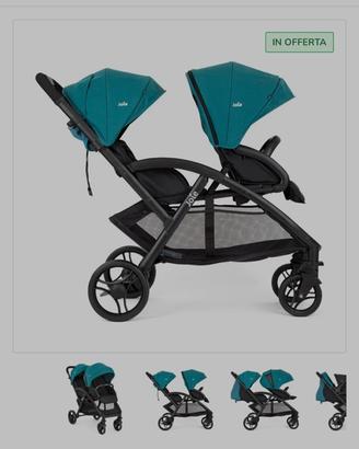 Passeggino joie gemellare doppio evalite duo capri