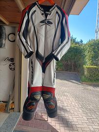 Tuta moto in pelle 