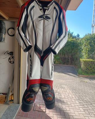 Tuta moto in pelle 