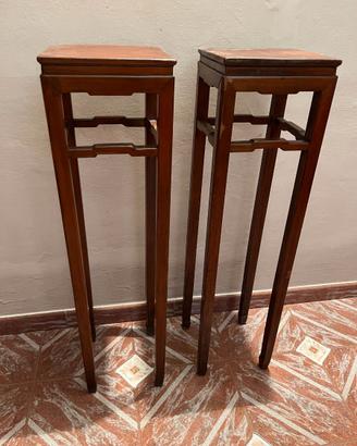 Coppia portavaso / stand cinesi, legno
