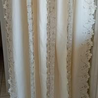 Coppia di tende in organza e raso