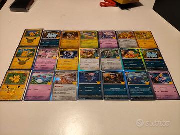Carte Pokemon 30esimo anniversario comuni e rare