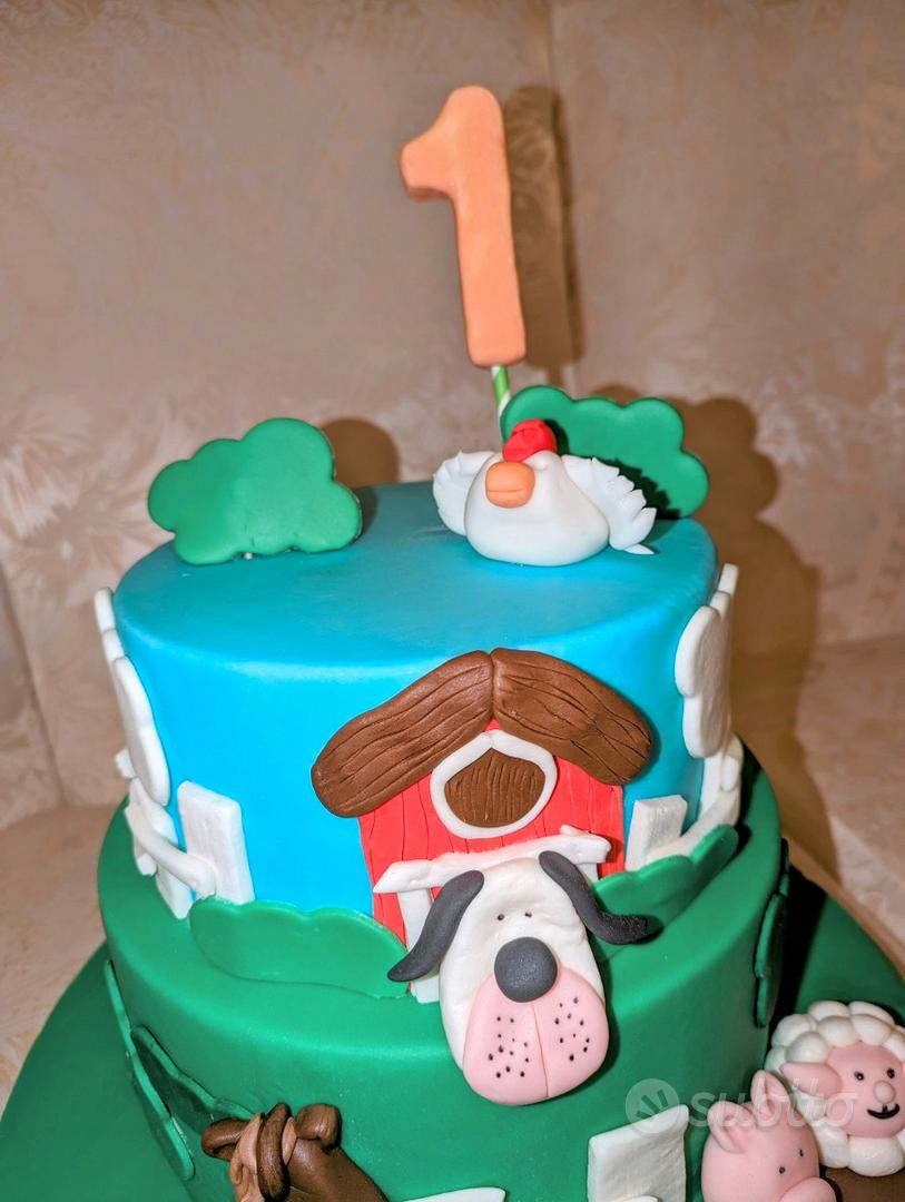 Torta scenografica compleanno cane vari animali - Tutto per i bambini In  vendita a Napoli