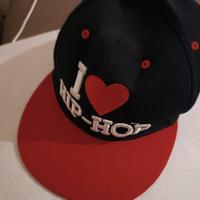 cappello con visiera i love hip hop 