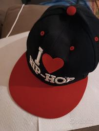 cappello con visiera i love hip hop 
