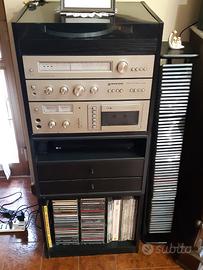Impianto audio hifi stereo radio cassette vintage