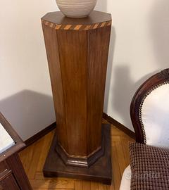 Colonna porta-vaso / Piedistallo ottagonale legno