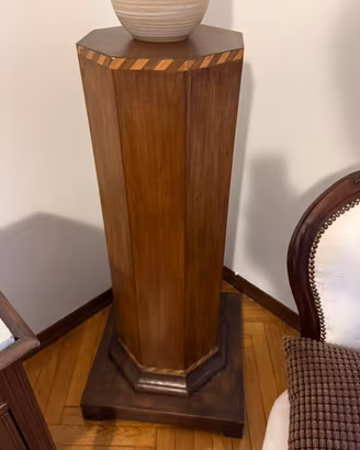 Colonna porta-vaso / Piedistallo ottagonale legno