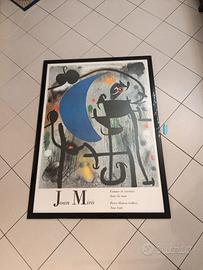 JOAN MIRO' FEMME ET OISEAUX DANS LA NUIT 