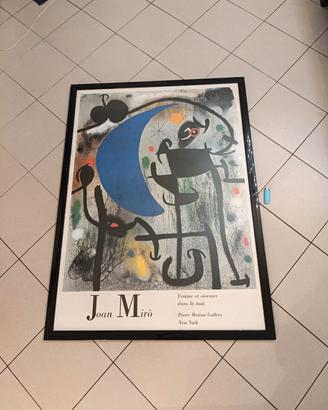 JOAN MIRO' FEMME ET OISEAUX DANS LA NUIT 