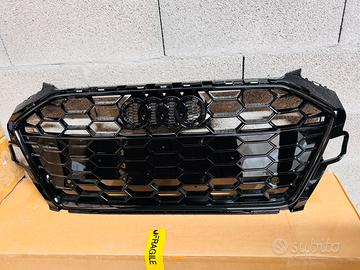Griglia audi a4 b9 19-24 s4 rs4 nero lucido