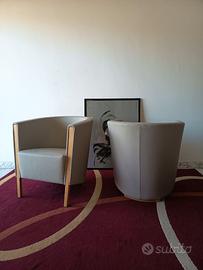 MOROSO 2 Poltrone Serie 900 (pelle Venezia grigia)