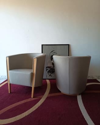 MOROSO 2 Poltrone Serie 900 (pelle Venezia grigia)