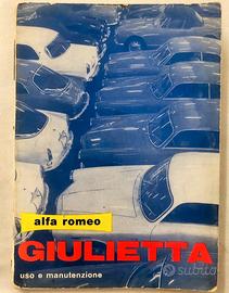 LIBRETTO USO E MANUTENZIONE ALFA GIULIETTA ANNI'60