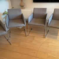 4 sedie grigie di design in tessuto 20 euro