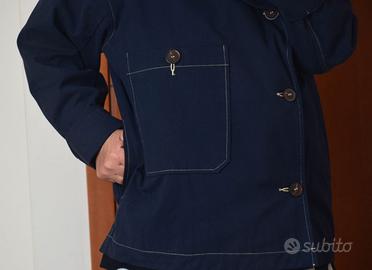 Giacca nuova donna tipo marinara in cotone blu