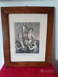 Da Andrea del Sarto, stampa antica in cornice