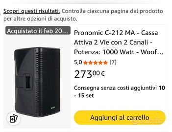 Casse acustiche 1000 Watt
