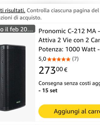 Casse acustiche 1000 Watt