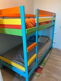 Letto a castello con materassi