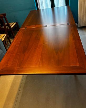 Tavolo legno massello allungabile con 4 sedie