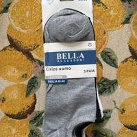 Calze uomo Bella Accessori 3x Bianco, nero, grigio